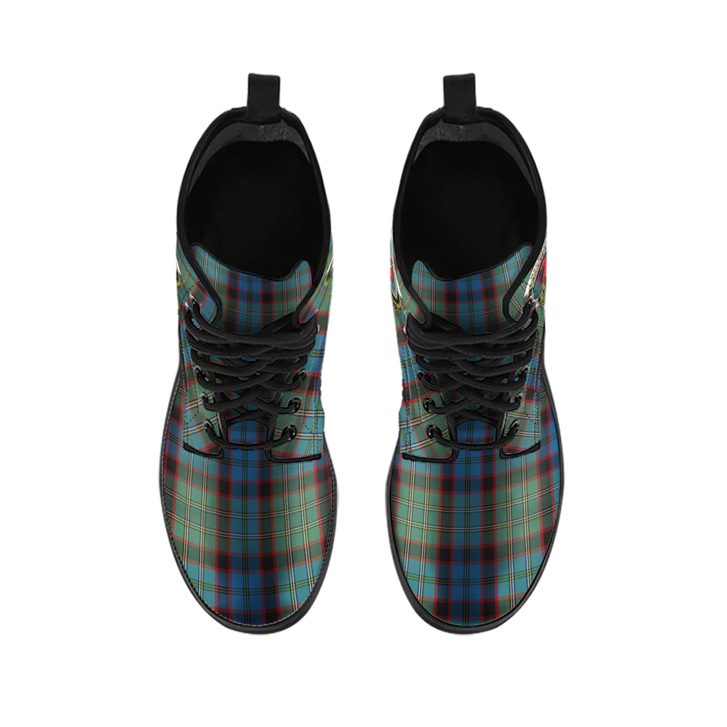 macnicol-hunting-tartan-leather-boots-with-family-crest