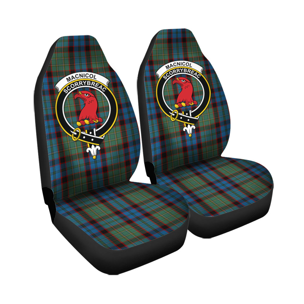 MacNicol Hunting Tartan Car Seat Cover with Family Crest - Tartanvibesclothing