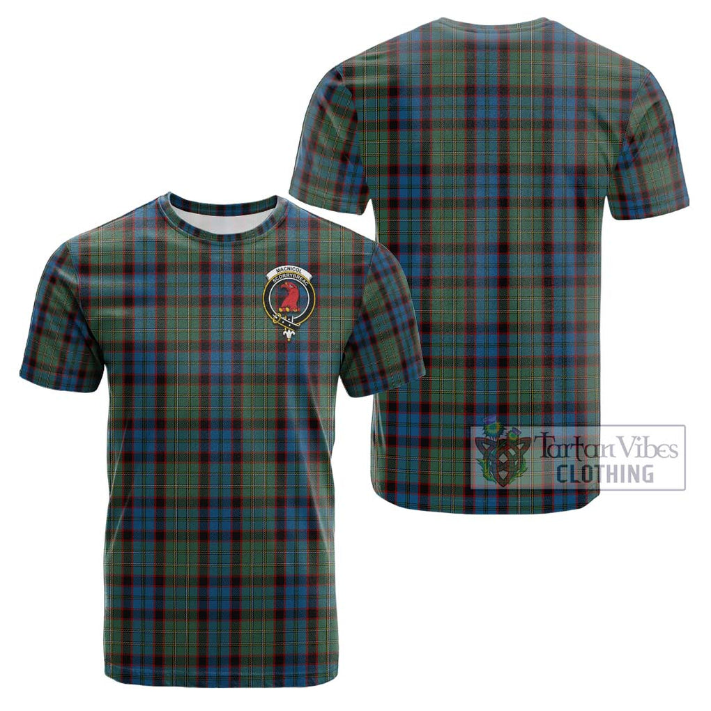 MacNicol Hunting Tartan Cotton T-Shirt with Family Crest Kid's Shirt - Tartanvibesclothing Shop