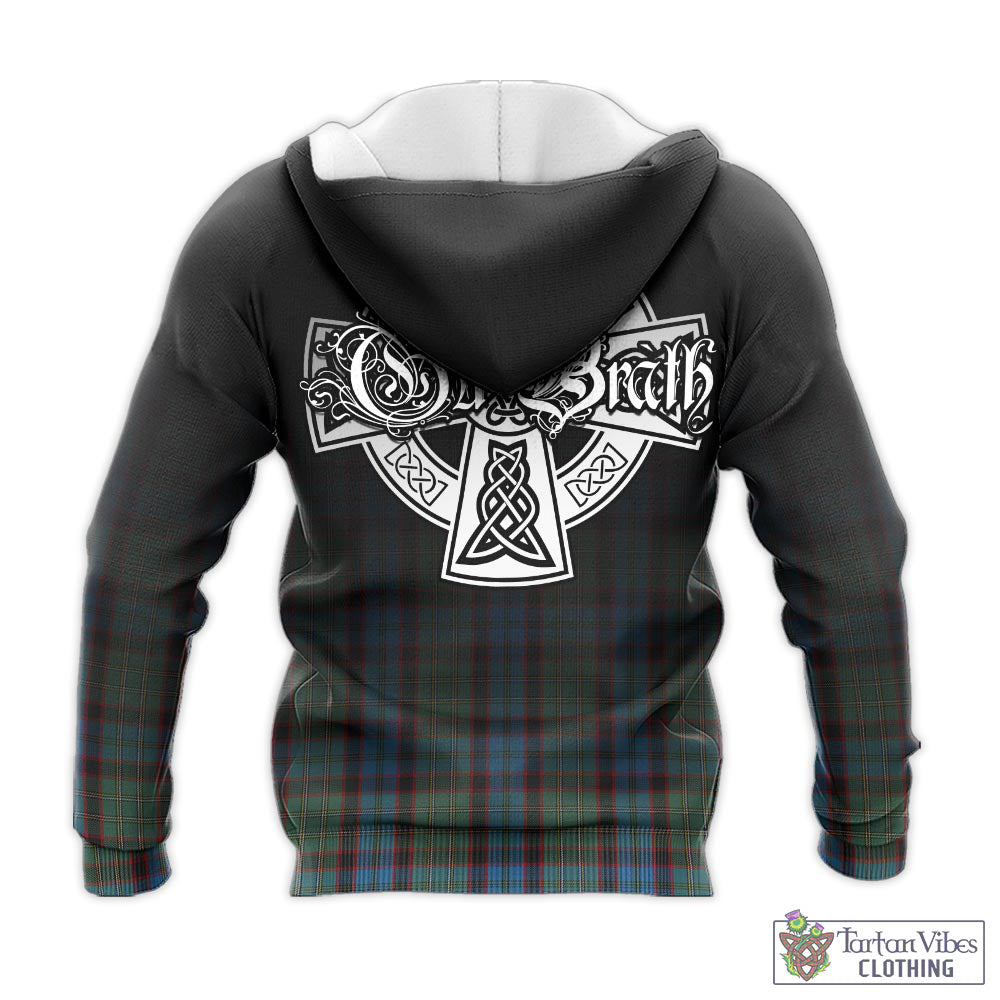 Tartan Vibes Clothing MacNicol Hunting Tartan Knitted Hoodie Featuring Alba Gu Brath Family Crest Celtic Inspired