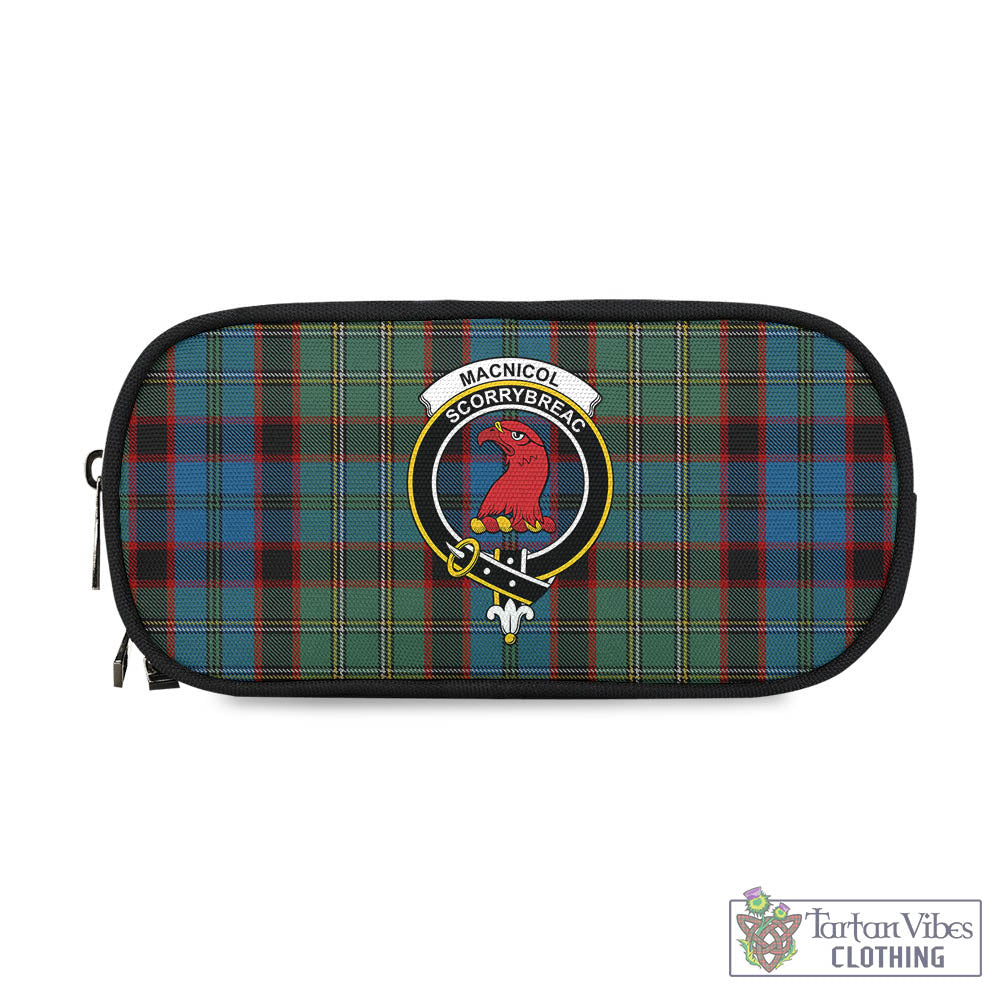 Tartan Vibes Clothing MacNicol Hunting Tartan Pen and Pencil Case with Family Crest