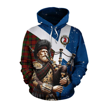 MacNicol (McNicol) Tartan Cotton Hoodie with Family Crest Scottish Bagpiper Vibes