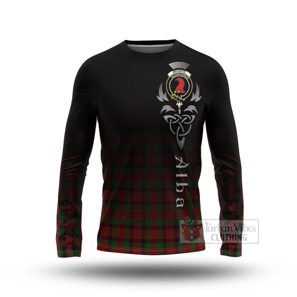 Tartan Vibes Clothing MacNicol (McNicol) Tartan Long Sleeve T-Shirt Featuring Alba Gu Brath Family Crest Celtic Inspired