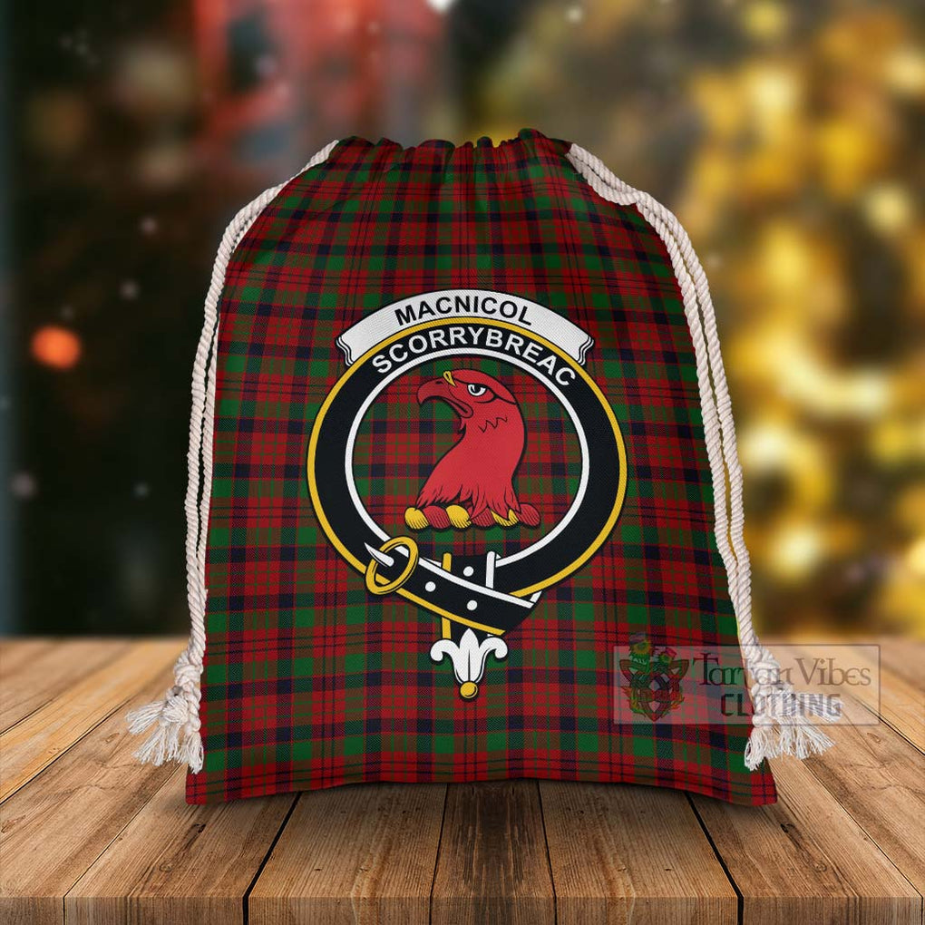 Tartan Vibes Clothing MacNicol (McNicol) Tartan Christmas Santa's Bag with Family Crest