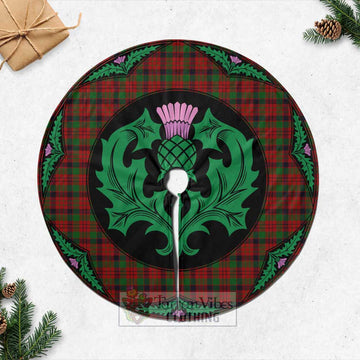 MacNicol (McNicol) Tartan Christmas Tree Skirt Scottish Thistle Style