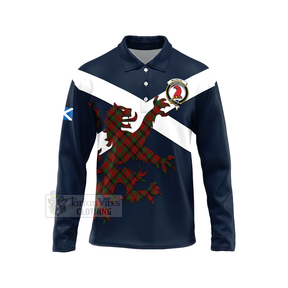 Tartan Vibes Clothing MacNicol (McNicol) Tartan Lion Rampant Long Sleeve Polo Shirt – Proudly Display Your Heritage with Alba Gu Brath and Clan Name