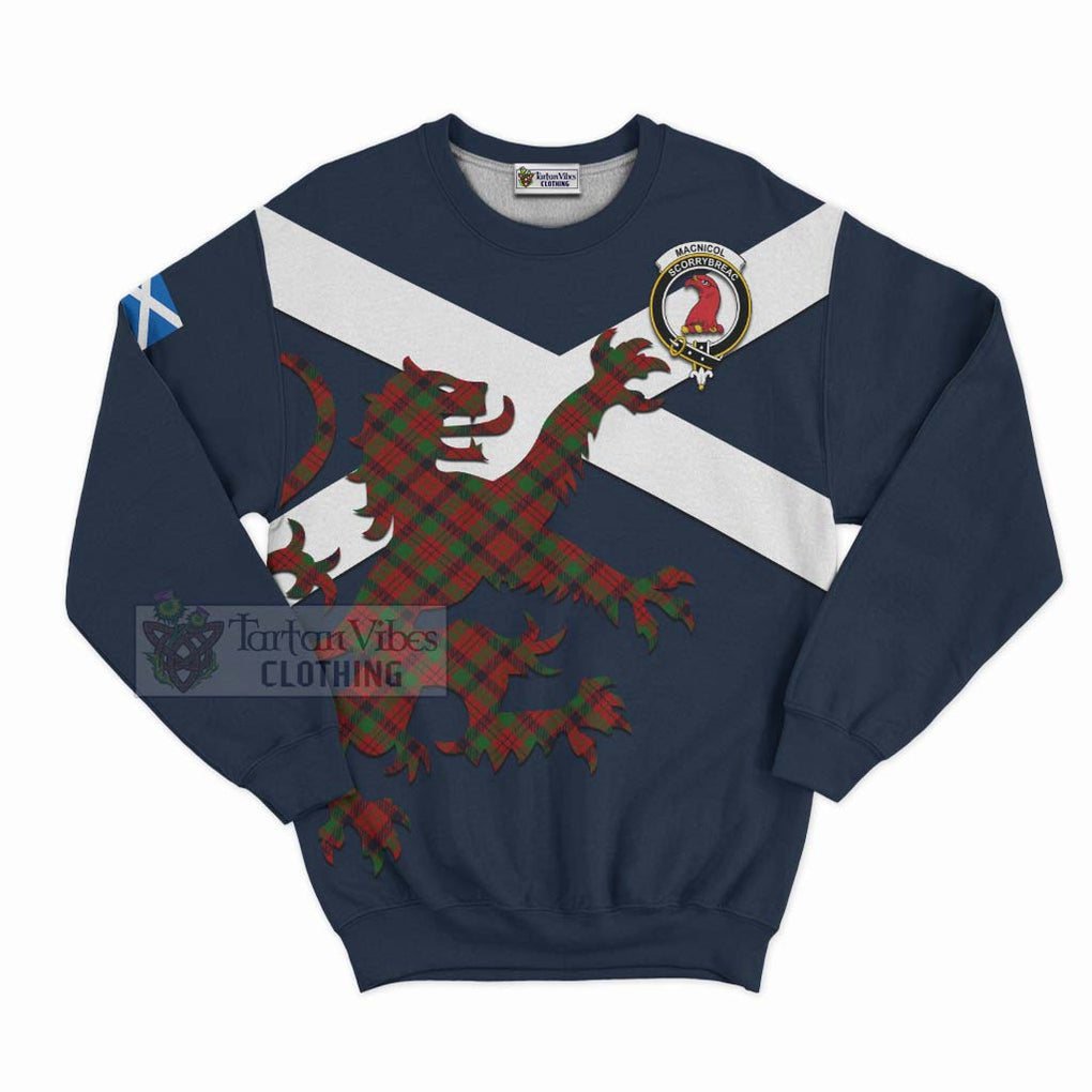 Tartan Vibes Clothing MacNicol (McNicol) Tartan Lion Rampant Sweatshirt – Proudly Display Your Heritage with Alba Gu Brath and Clan Name