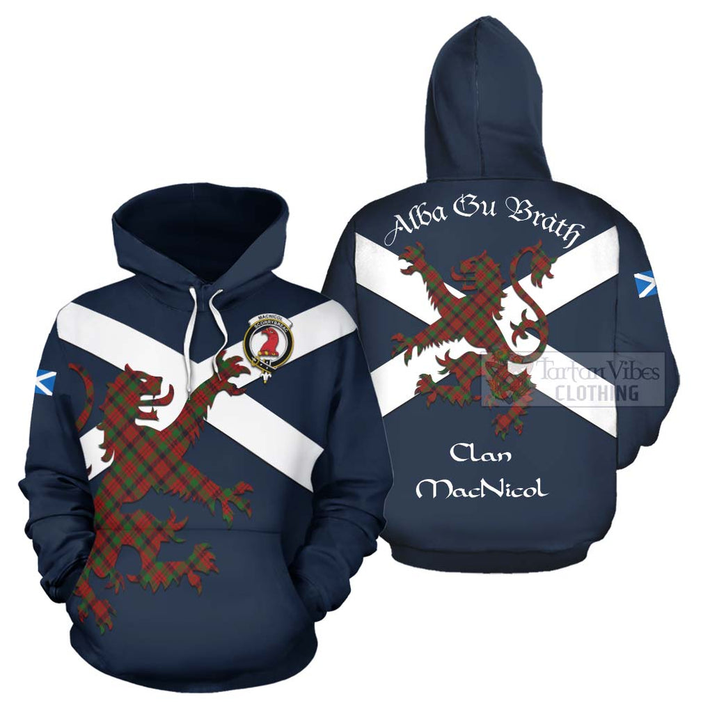 Tartan Vibes Clothing MacNicol (McNicol) Tartan Lion Rampant Hoodie – Proudly Display Your Heritage with Alba Gu Brath and Clan Name