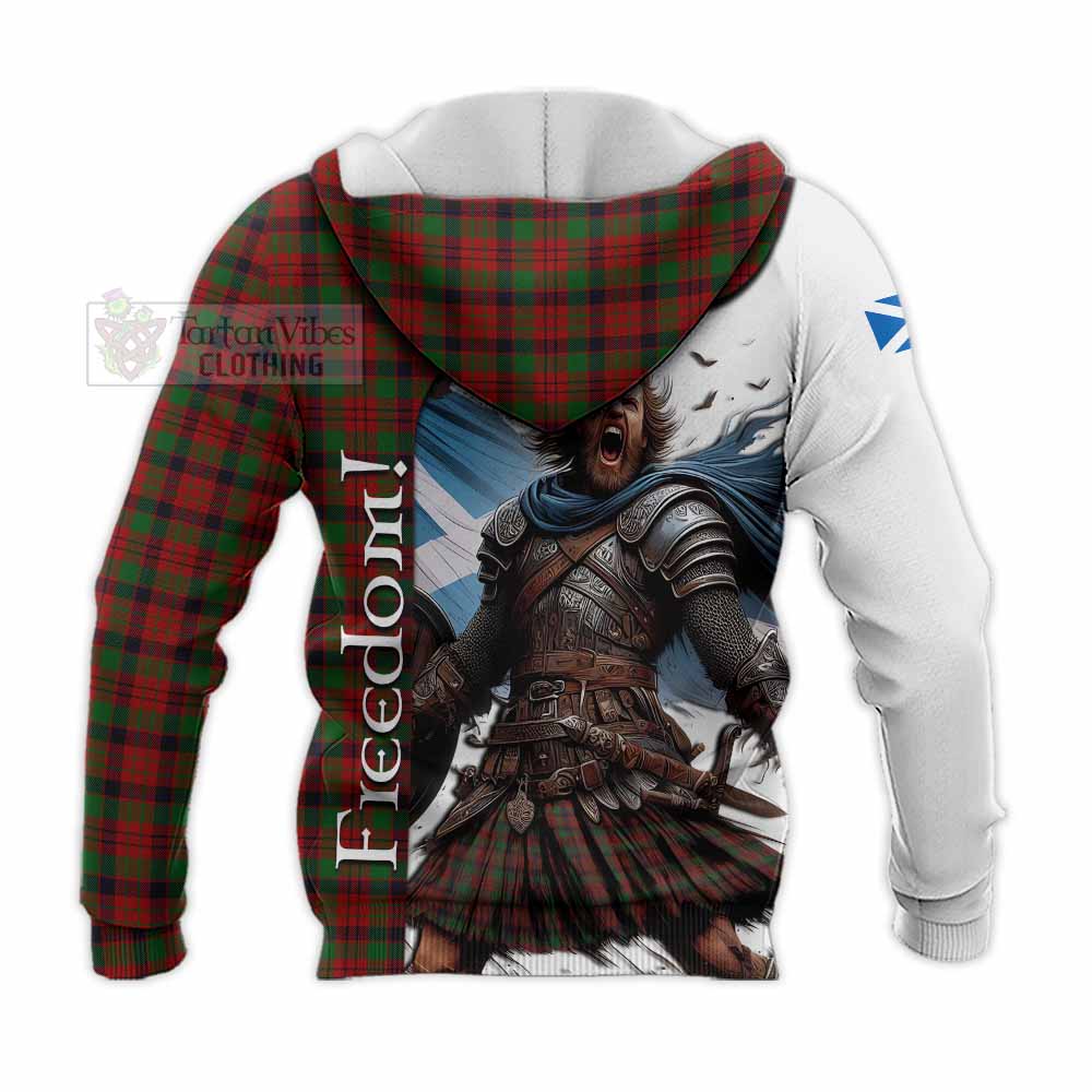 Tartan Vibes Clothing MacNicol (McNicol) Crest Tartan Knitted Hoodie Inspired by the Freedom of Scottish Warrior