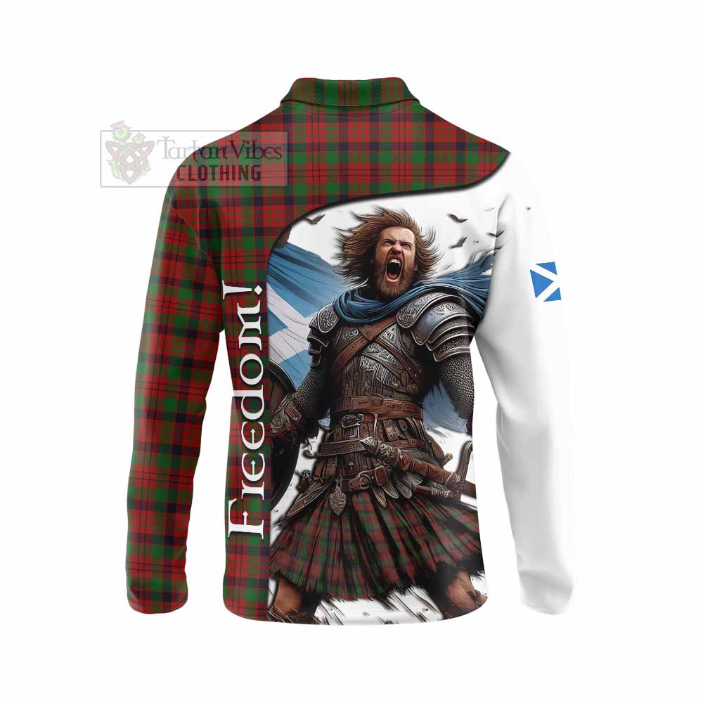 Tartan Vibes Clothing MacNicol (McNicol) Crest Tartan Long Sleeve Polo Shirt Inspired by the Freedom of Scottish Warrior