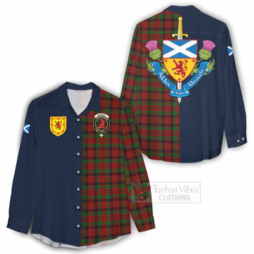 MacNicol (McNicol) Tartan Women's Casual Shirt Alba with Scottish Lion Royal Arm Half Style