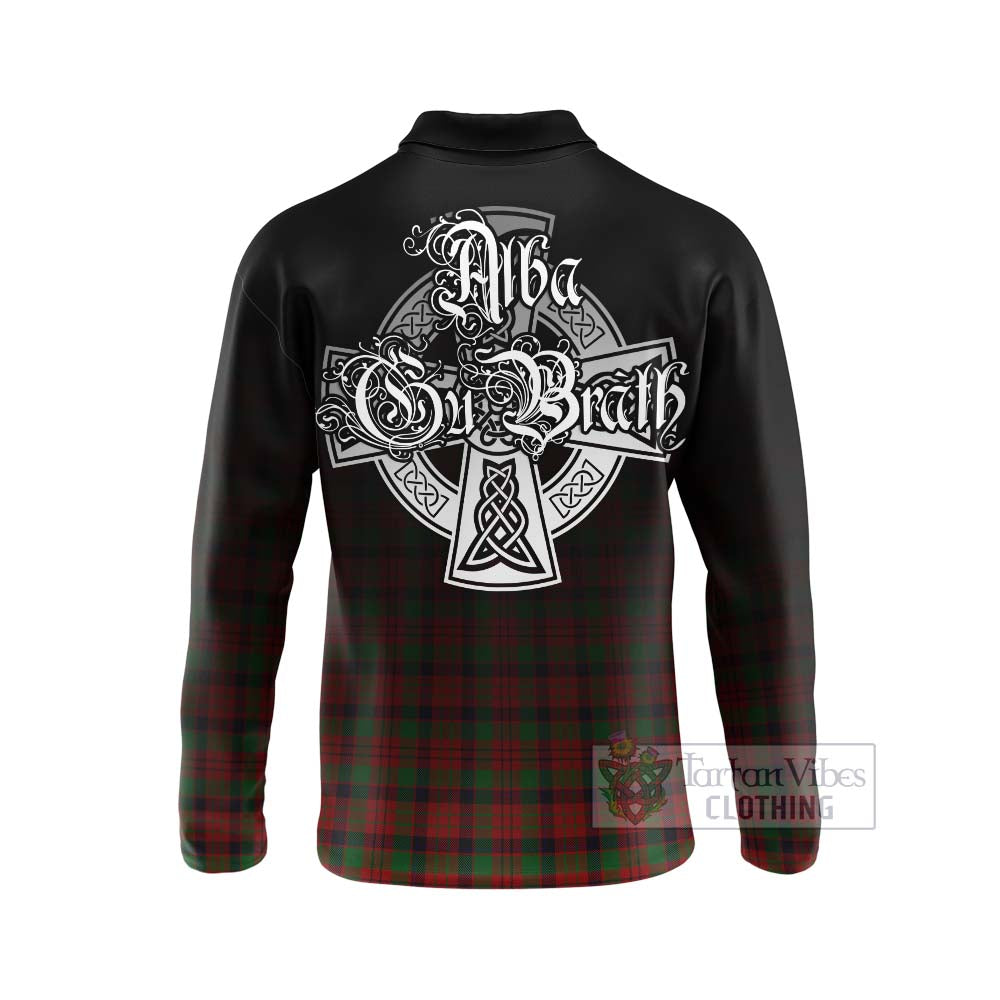 Tartan Vibes Clothing MacNicol (McNicol) Tartan Long Sleeve Polo Shirt Featuring Alba Gu Brath Family Crest Celtic Inspired