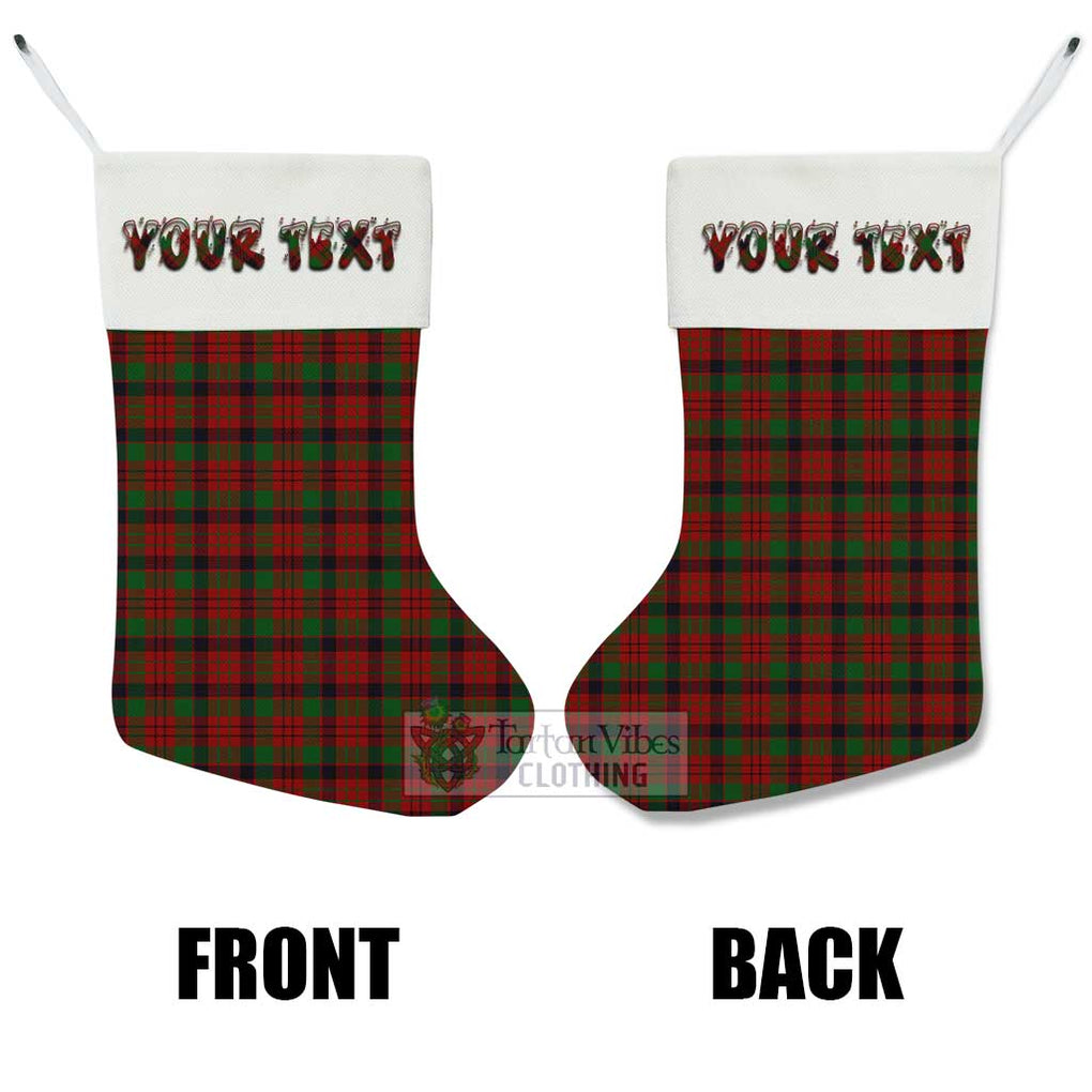 Tartan Vibes Clothing MacNicol (McNicol) Tartan Christmas Stocking with Personalized Text