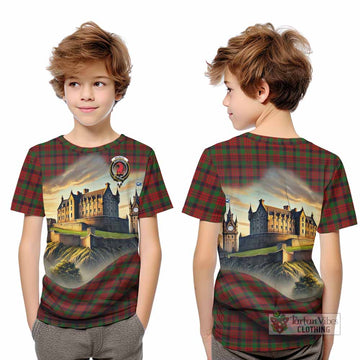 MacNicol (McNicol) Tartan Family Crest Kid T-Shirt with Scottish Ancient Castle Style - Tartan Vibes Clothing
