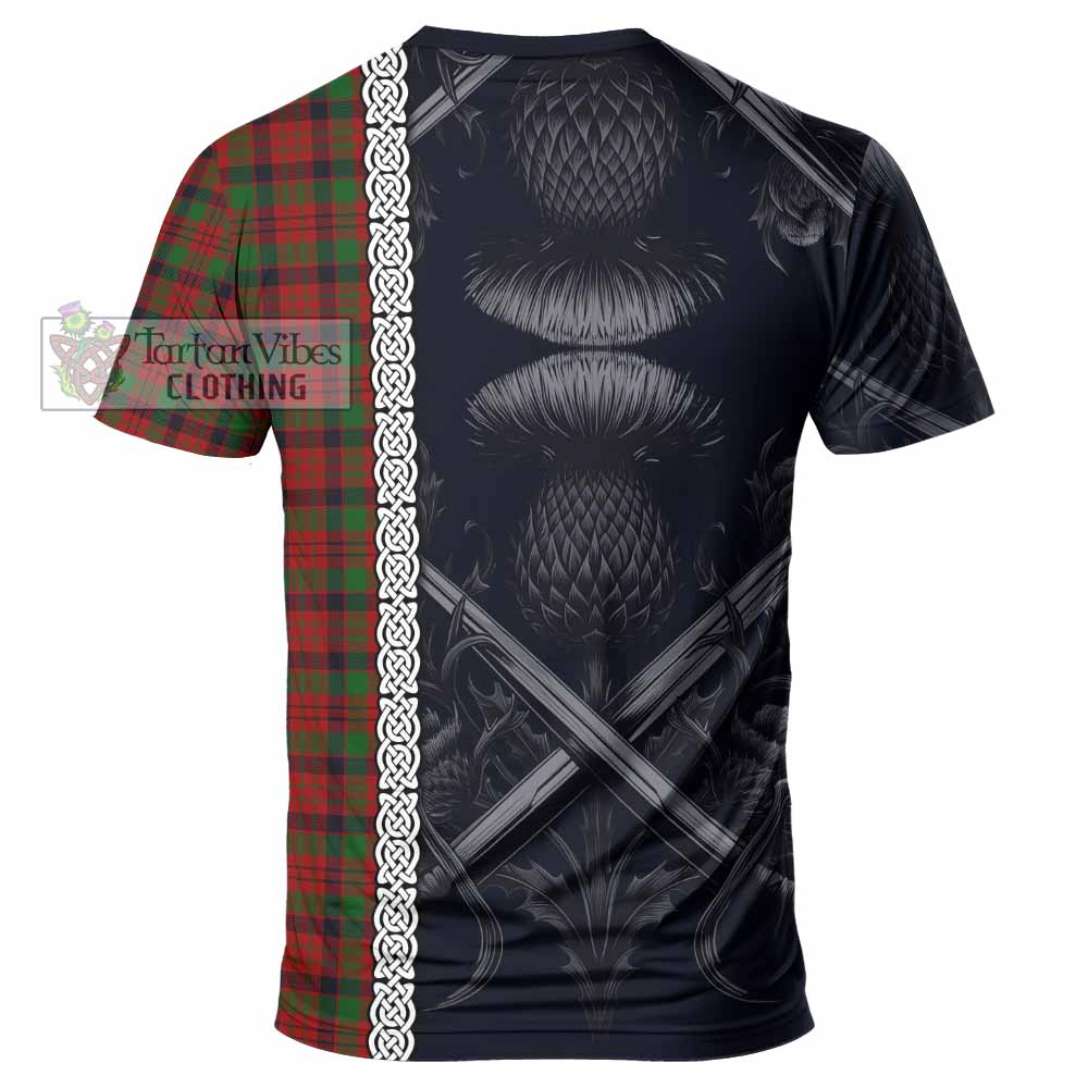 Tartan Vibes Clothing MacNicol (McNicol) Tartan T-Shirt with Family Crest Cross Sword Thistle Celtic Vibes