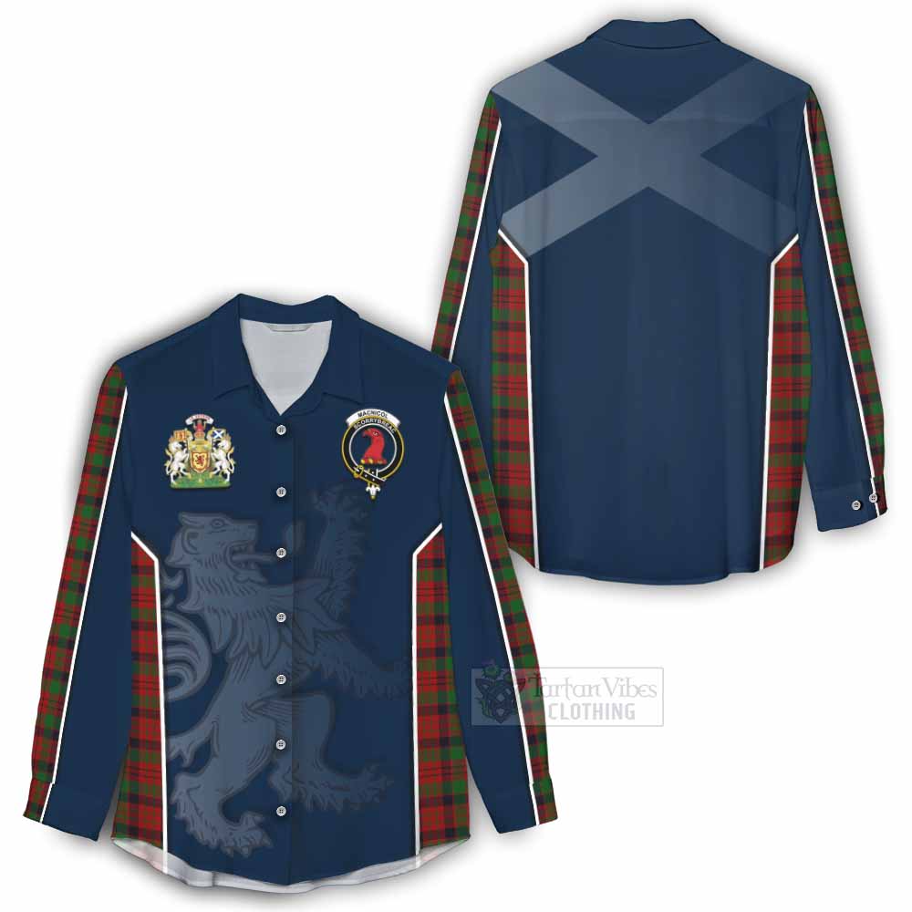 Tartan Vibes Clothing MacNicol (McNicol) Tartan Women's Casual Shirt with Family Crest and Lion Rampant Vibes Sport Style