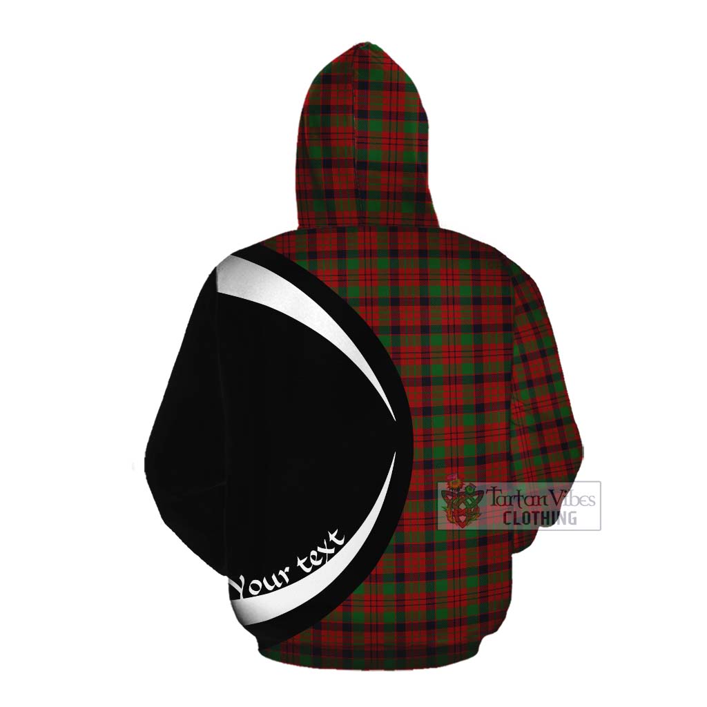 Tartan Vibes Clothing MacNicol (McNicol) Tartan Cotton Hoodie with Family Crest Circle Style