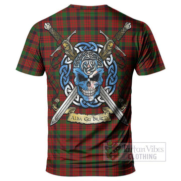 MacNicol (McNicol) Tartan T-Shirt with Family Crest Celtic Skull Style