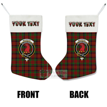 MacNicol (McNicol) Tartan Family Crest Christmas Stocking with Personalized Text