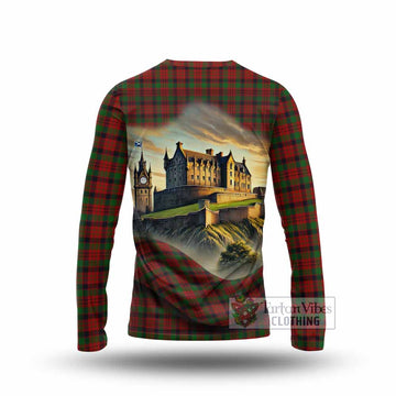 MacNicol (McNicol) Tartan Family Crest Long Sleeve T-Shirt with Scottish Ancient Castle Style - Tartan Vibes Clothing