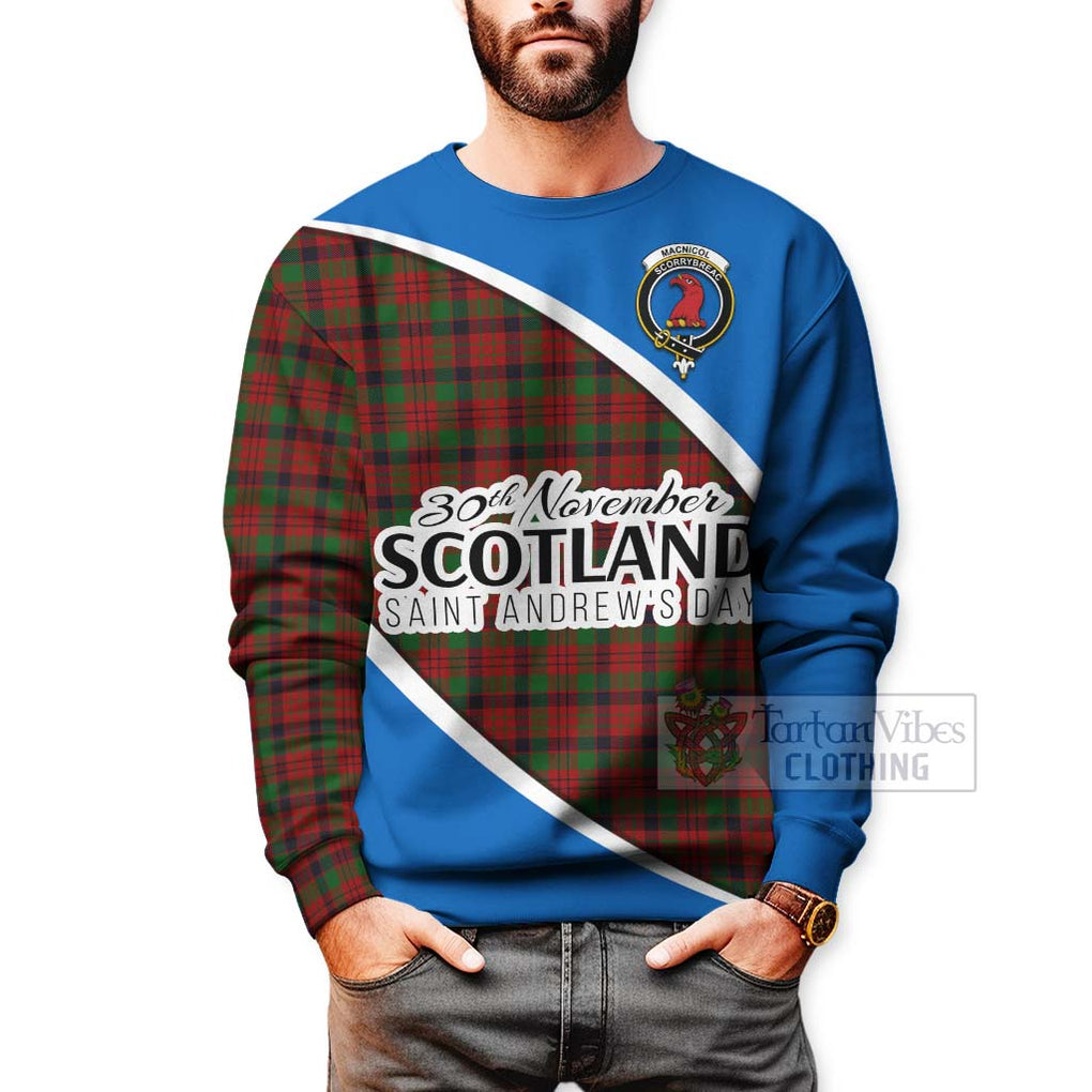 Tartan Vibes Clothing MacNicol (McNicol) Family Crest Tartan Sweatshirt Celebrate Saint Andrew's Day in Style