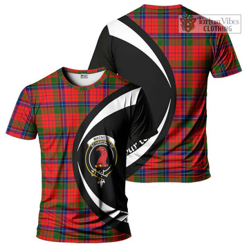 MacNicol of Scorrybreac Tartan T-Shirt with Family Crest Circle Style