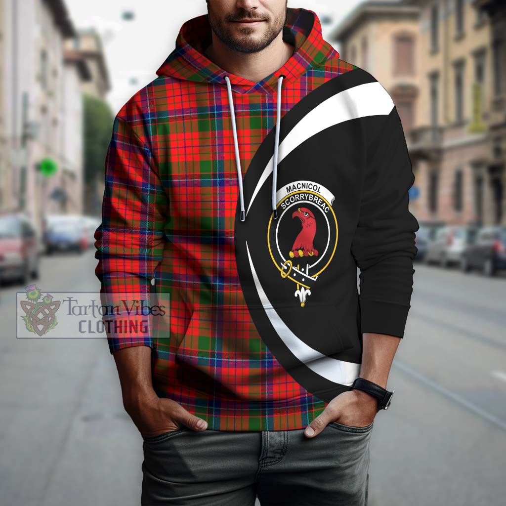 MacNicol of Scorrybreac Tartan Hoodie with Family Crest Circle Style Zip Hoodie - Tartan Vibes Clothing