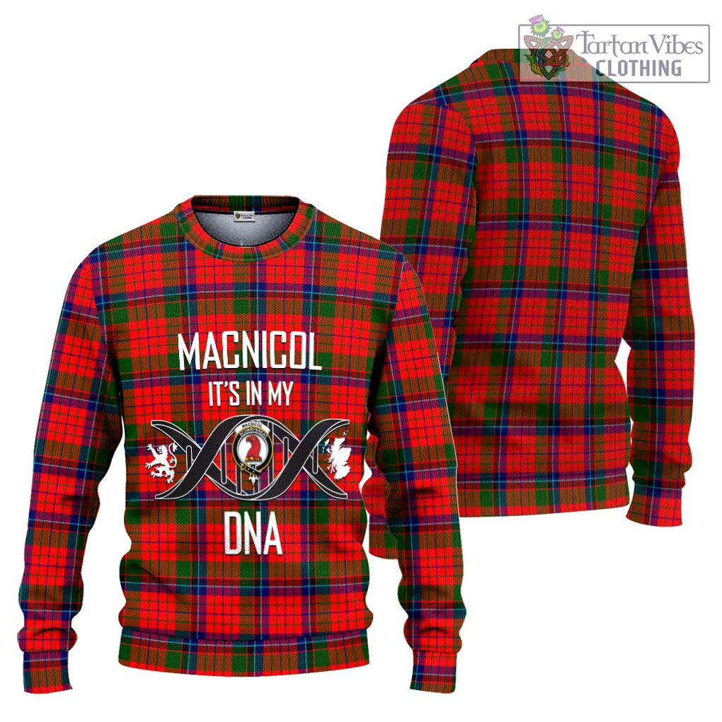 MacNicol of Scorrybreac Tartan Knitted Sweater with Family Crest DNA In Me Style Unisex - Tartanvibesclothing Shop