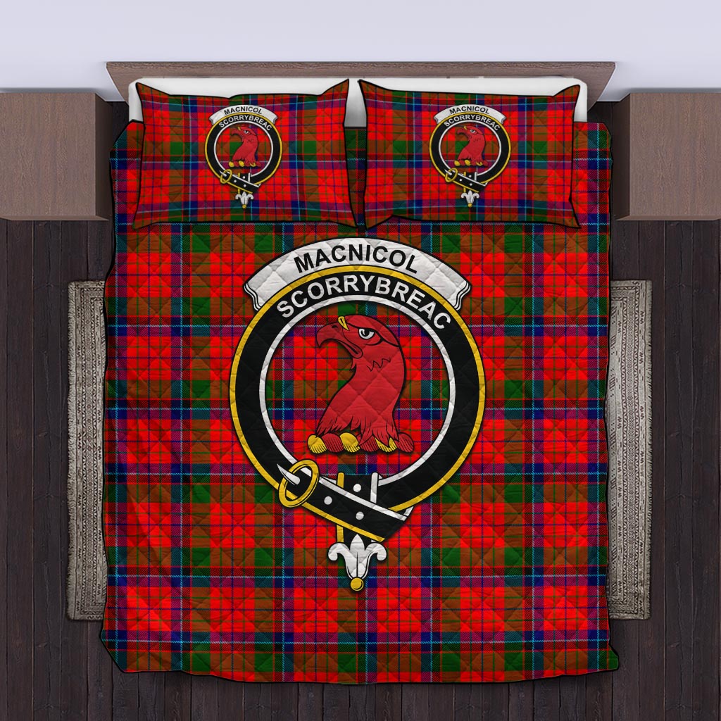 MacNicol of Scorrybreac Tartan Quilt Bed Set with Family Crest Twin - Tartan Vibes Clothing