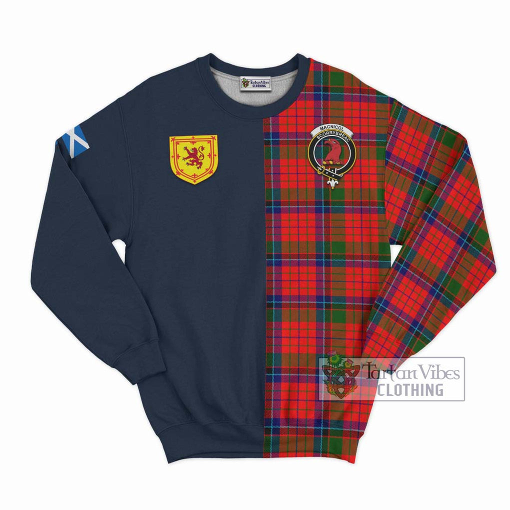 Tartan Vibes Clothing MacNicol of Scorrybreac Tartan Sweatshirt with Scottish Lion Royal Arm Half Style