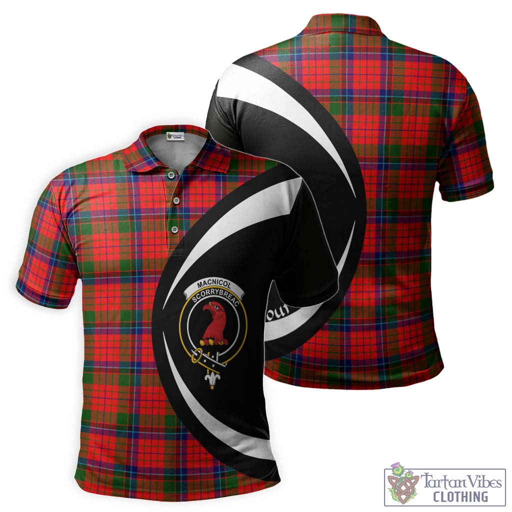 MacNicol of Scorrybreac Tartan Men's Polo Shirt with Family Crest Circle Style Kid - Tartan Vibes Clothing