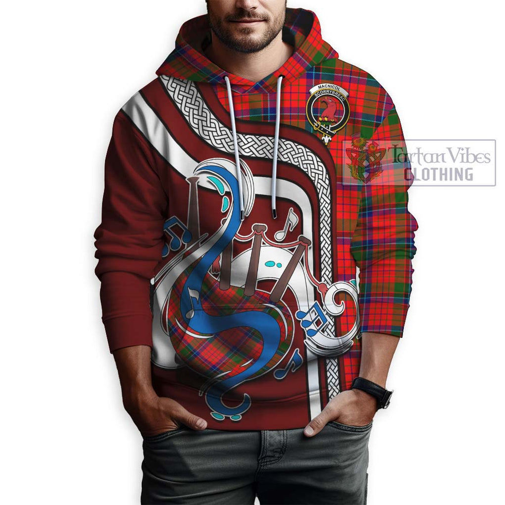 MacNicol of Scorrybreac Tartan Hoodie with Epic Bagpipe Style Zip Hoodie - Tartanvibesclothing Shop