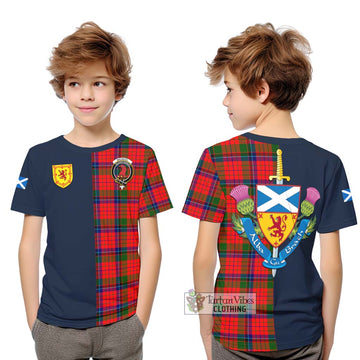 MacNicol of Scorrybreac Tartan Kid T-Shirt with Scottish Lion Royal Arm Half Style