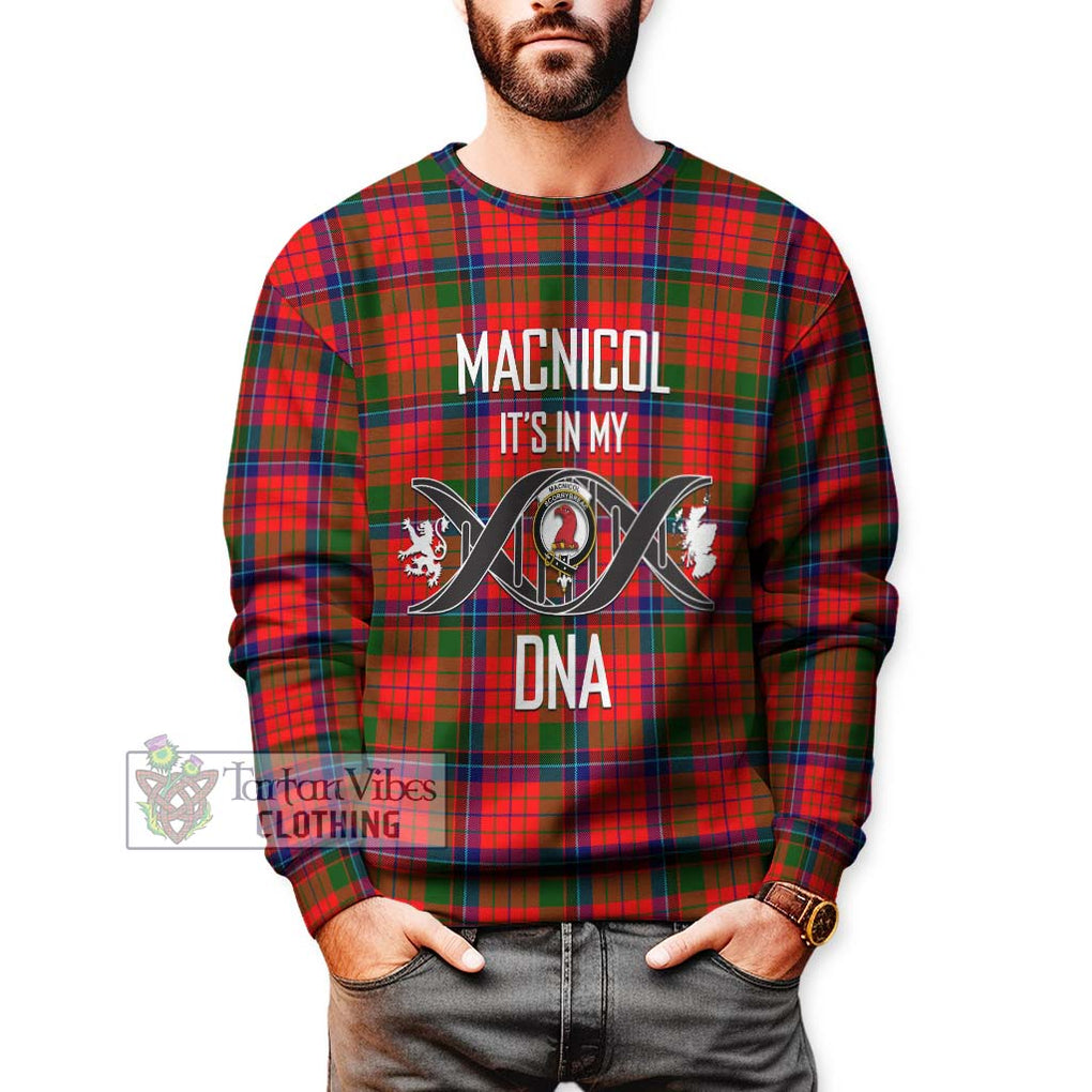 MacNicol of Scorrybreac Tartan Sweatshirt with Family Crest DNA In Me Style Unisex - Tartanvibesclothing Shop