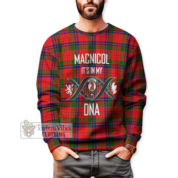 MacNicol of Scorrybreac Tartan Sweatshirt with Family Crest DNA In Me Style