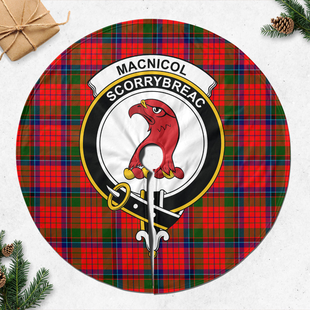 MacNicol of Scorrybreac Tartan Christmas Tree Skirt with Family Crest - Tartanvibesclothing