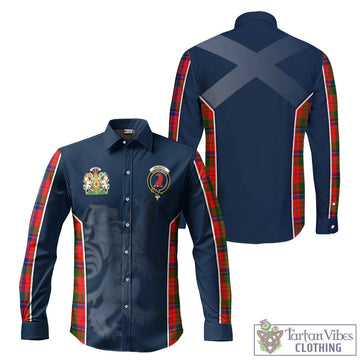 MacNicol of Scorrybreac Tartan Long Sleeve Button Up Shirt with Family Crest and Lion Rampant Vibes Sport Style