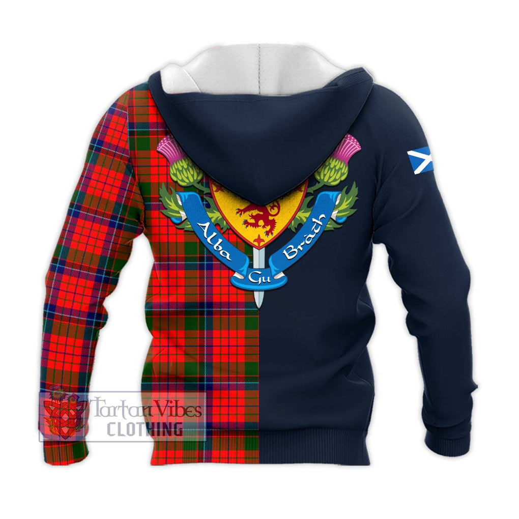 Tartan Vibes Clothing MacNicol of Scorrybreac Tartan Knitted Hoodie with Scottish Lion Royal Arm Half Style