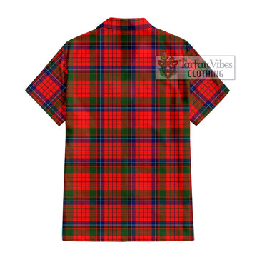 MacNicol of Scorrybreac Tartan Short Sleeve Button Shirt with Family Crest DNA In Me Style