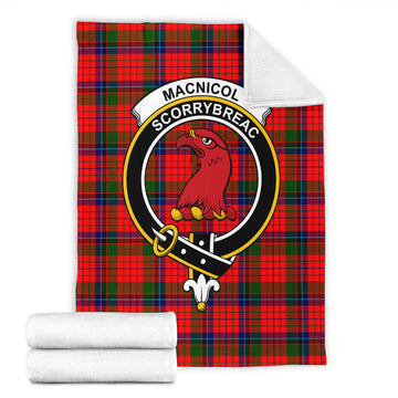 MacNicol of Scorrybreac Tartan Blanket with Family Crest