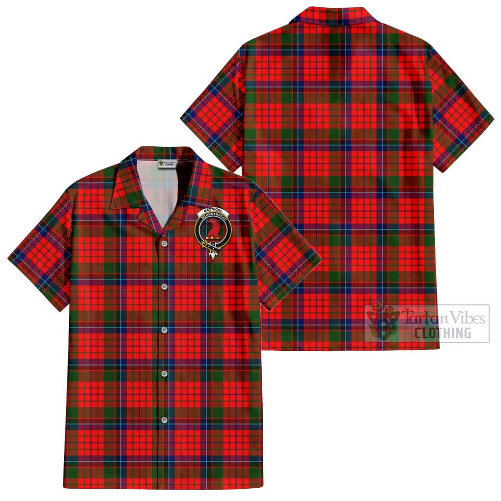 MacNicol of Scorrybreac Tartan Cotton Hawaiian Shirt with Family Crest Kid - Tartan Vibes Clothing