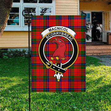 MacNicol of Scorrybreac Tartan Flag with Family Crest