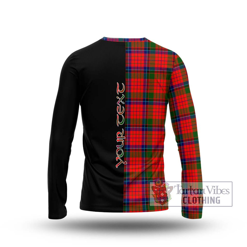 MacNicol of Scorrybreac Tartan Long Sleeve T-Shirt with Family Crest and Half Of Me Style - Tartanvibesclothing Shop