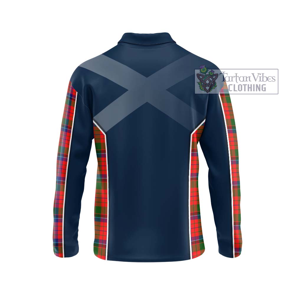 MacNicol of Scorrybreac Tartan Long Sleeve Polo Shirt with Family Crest and Lion Rampant Vibes Sport Style - Tartan Vibes Clothing