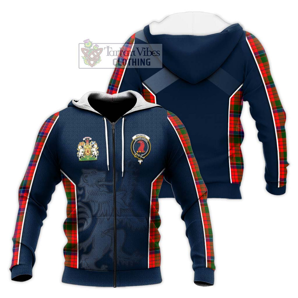 MacNicol of Scorrybreac Tartan Knitted Hoodie with Family Crest and Lion Rampant Vibes Sport Style Unisex Knitted Zip Hoodie - Tartan Vibes Clothing