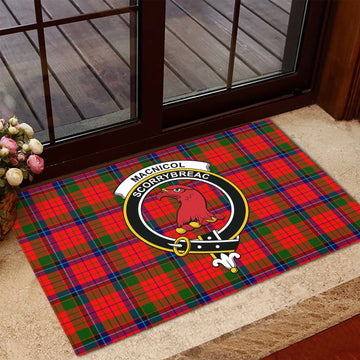 MacNicol of Scorrybreac Tartan Door Mat with Family Crest