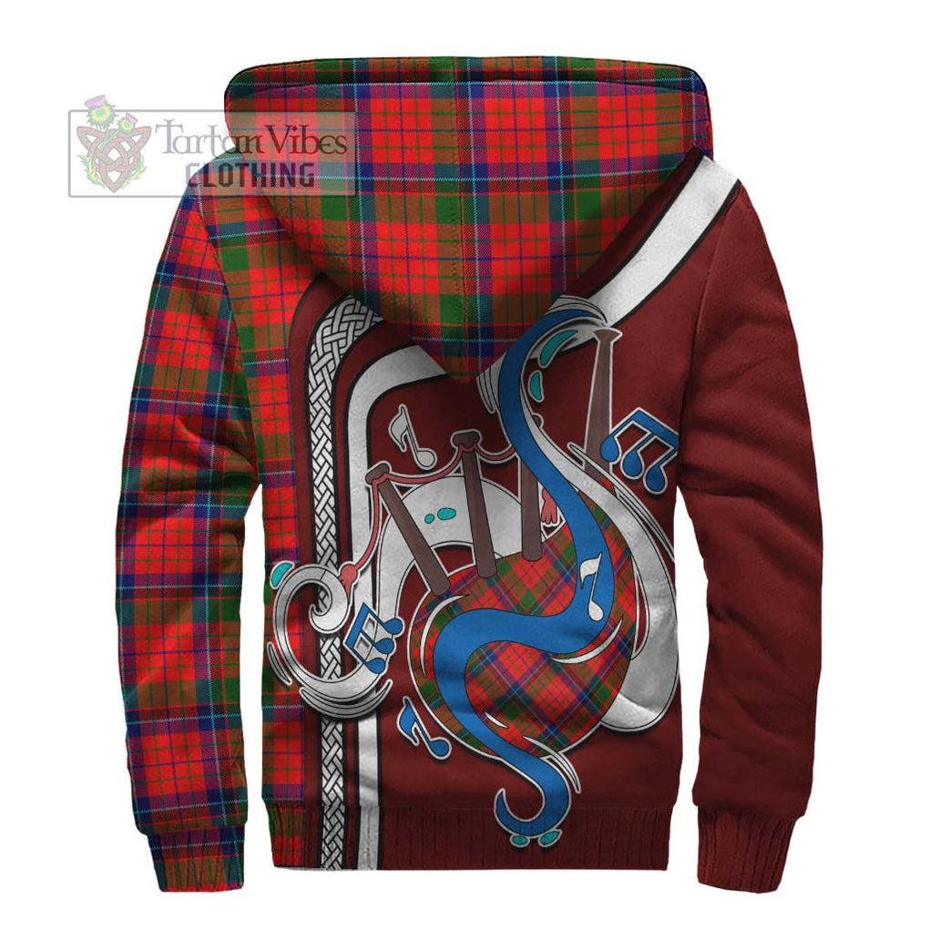 MacNicol of Scorrybreac Tartan Sherpa Hoodie with Epic Bagpipe Style - Tartanvibesclothing Shop