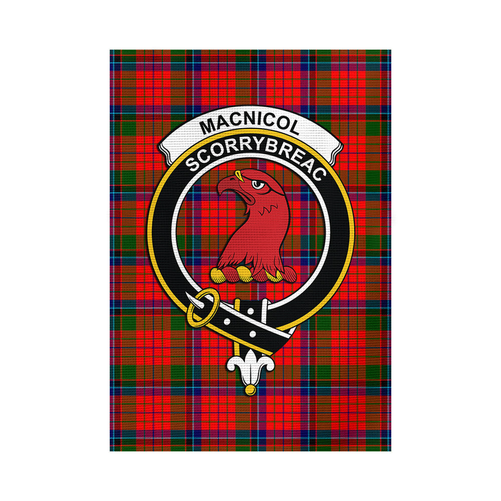 MacNicol of Scorrybreac Tartan Flag with Family Crest - Tartan Vibes Clothing