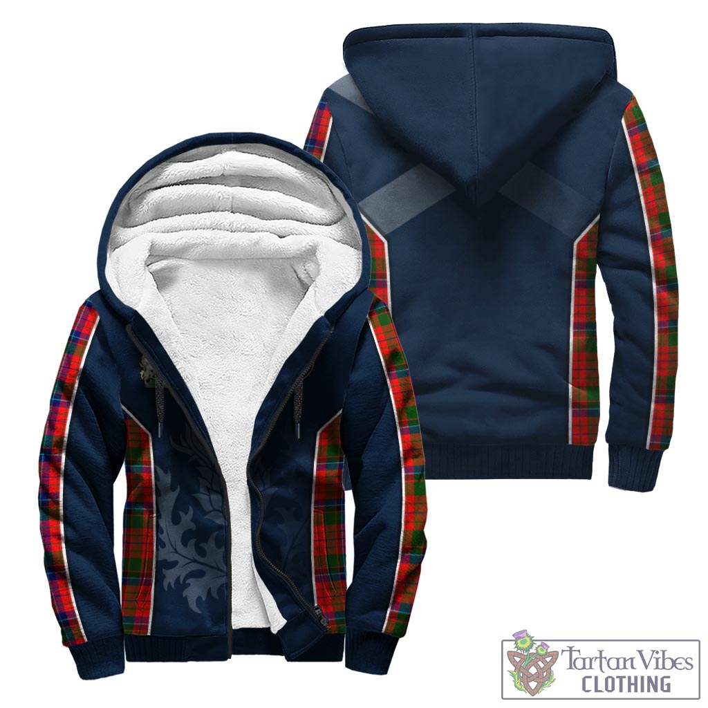 Tartan Vibes Clothing MacNicol of Scorrybreac Tartan Sherpa Hoodie with Family Crest and Scottish Thistle Vibes Sport Style