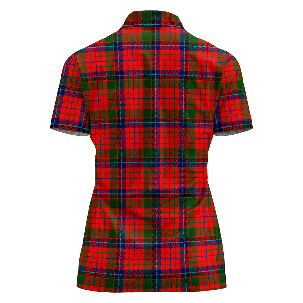 MacNicol of Scorrybreac Tartan Polo Shirt with Family Crest For Women - Tartan Vibes Clothing